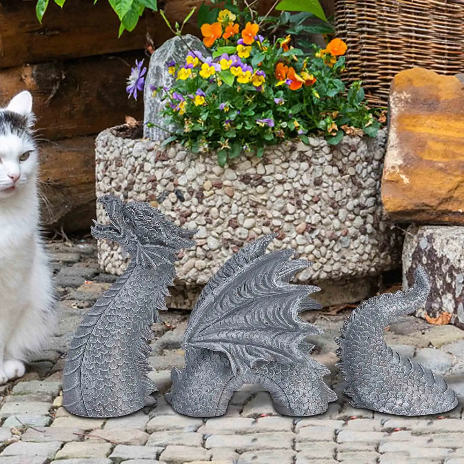 

Hot Sale! Dragon Garden Decorationt Lawn Statue Through Pond, Mantlepiece, Garden Decoration Outdoor Accessories Garden Statues