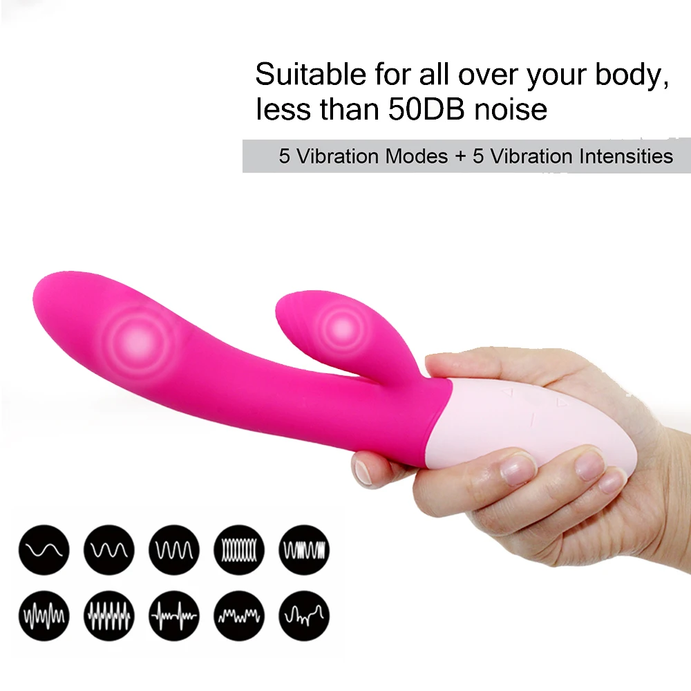 Вибратор-кролик для женщин фаллоимитатор с двойной вибрацией Стимулятор точки G