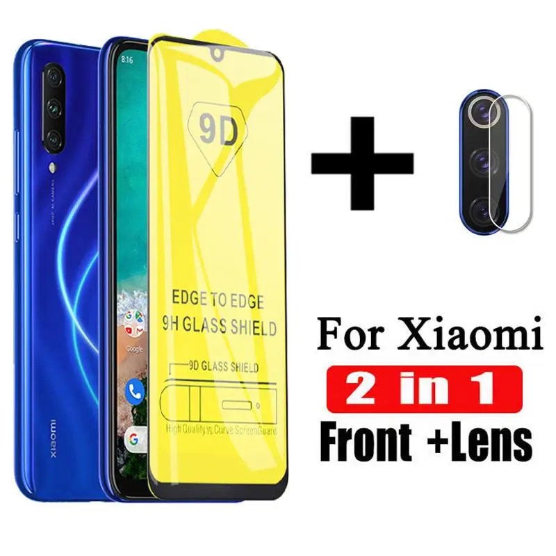 2 в 1 9D Защита экрана для Red mi 8 8A Note 7 6 Pro K20 защитное стекло объектива камеры Xiaomi 9T 9 SE CC9 CC9E A3 Lite|Защитные стёкла и