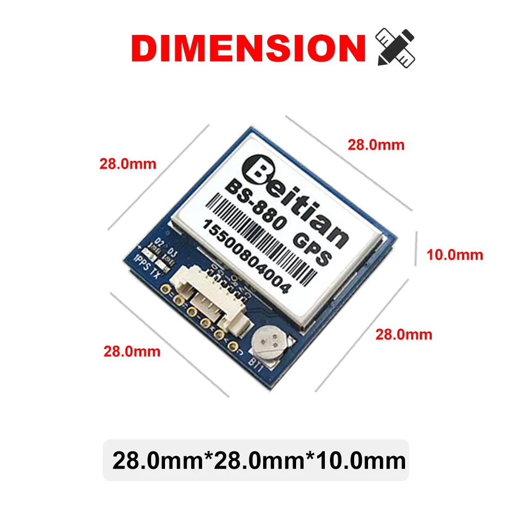 28X28X10mm BEITIAN BN 880 BN880 72CH ГЛОНАСС GPS модуль HMC5883L Компас для самолетов с дистанционным
