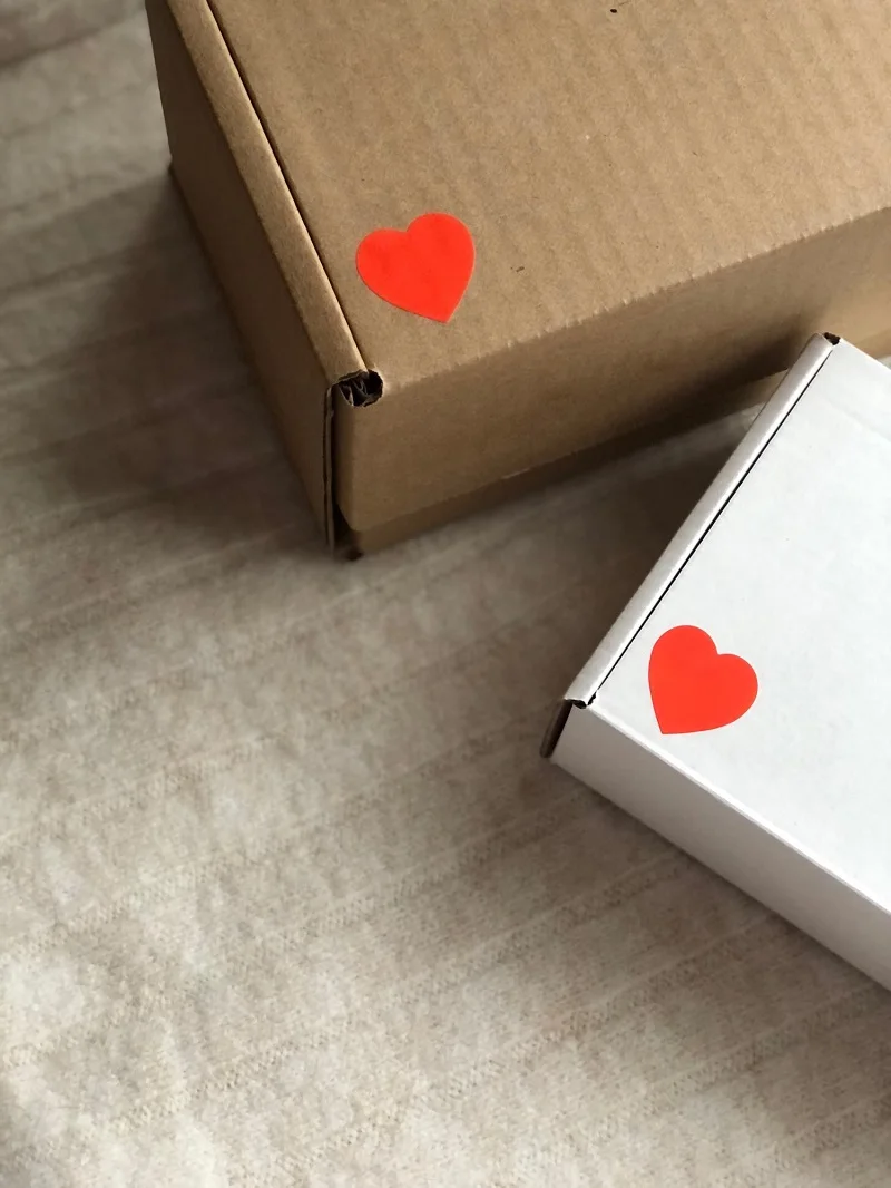 500 шт./рулон любящее сердце круглые Стикеры Скрапбукинг посылка подарочная