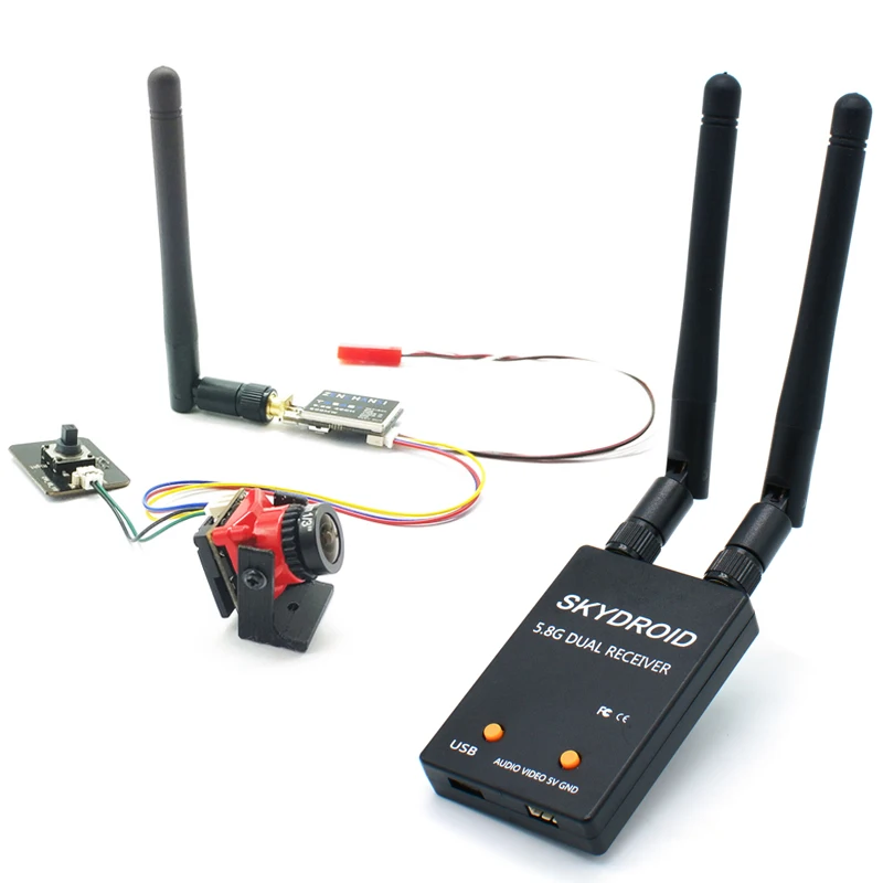 Приемник 5 8G FPV UVC передача видео OTG VR Android двойная антенна с 40CH VTX и объективом 2 1 мм