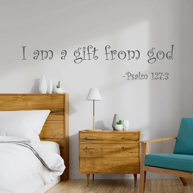 

Wall Quotes I Am A Gift From God Wall Decal Vinyl Wall Sticker Bedroom Wall Decor