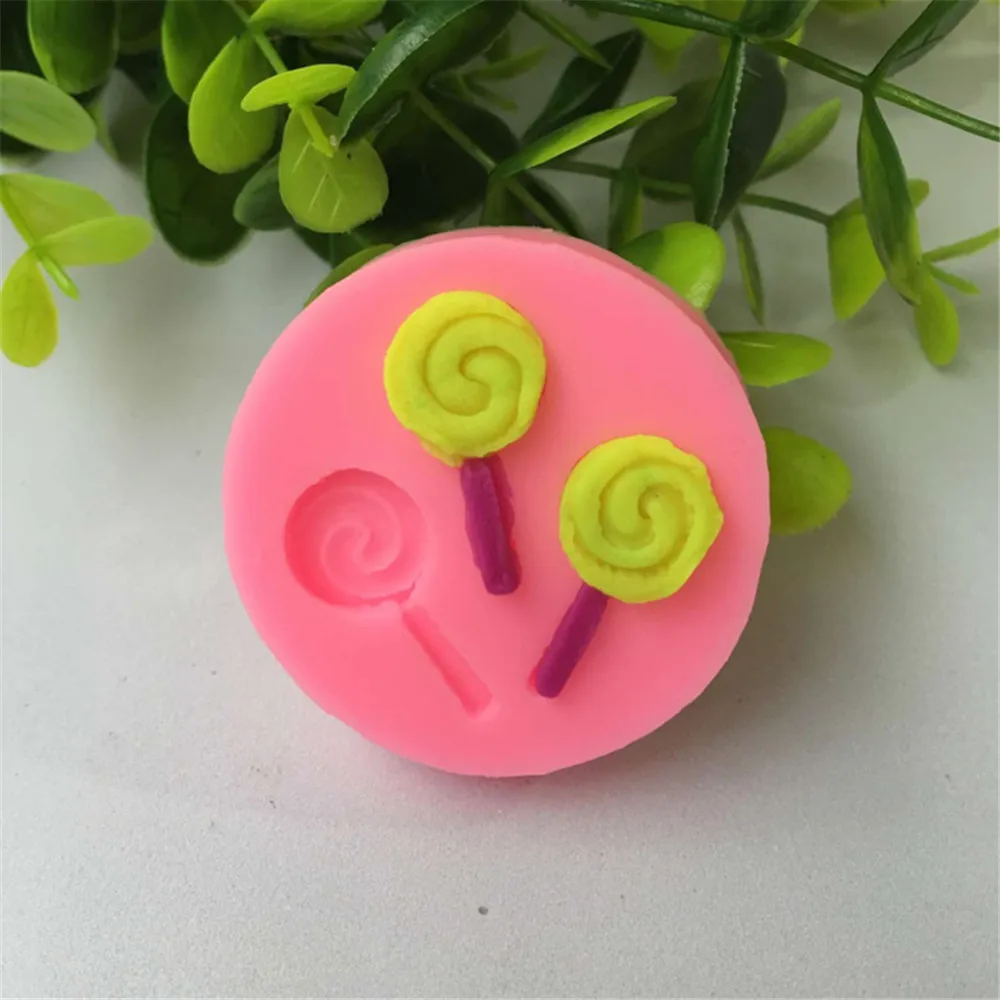 

Silicone Candy Lollipop Mold Chocolate Sugar Mould for Lollipops Cake Decoration Form Round Biscuit Pastry Baking Tool
