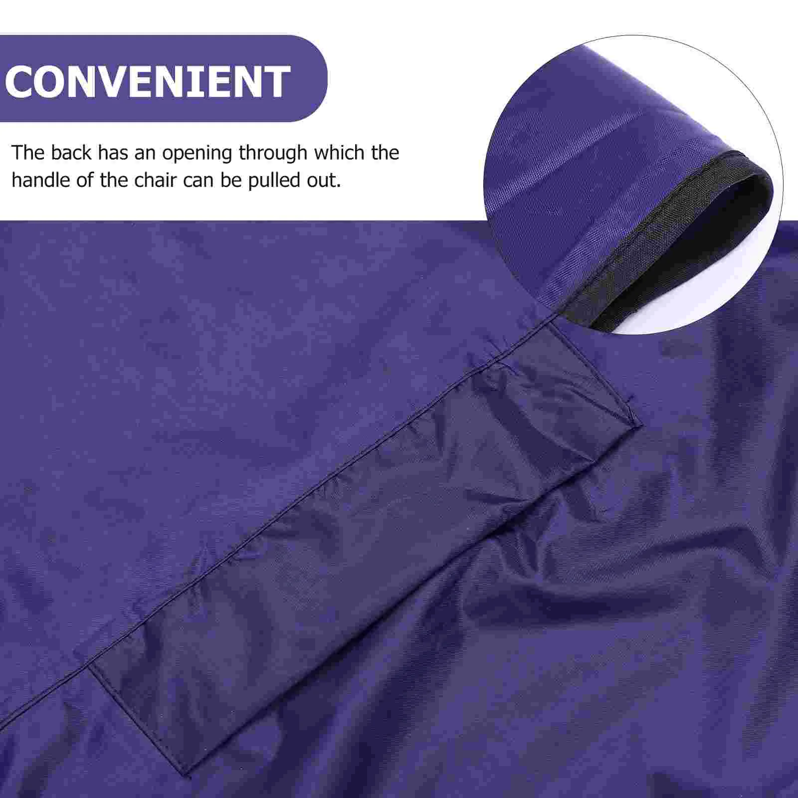 1pc Waterproof Raincoat Handicapped Rain Cape Wheelchair Coat (Navy) |