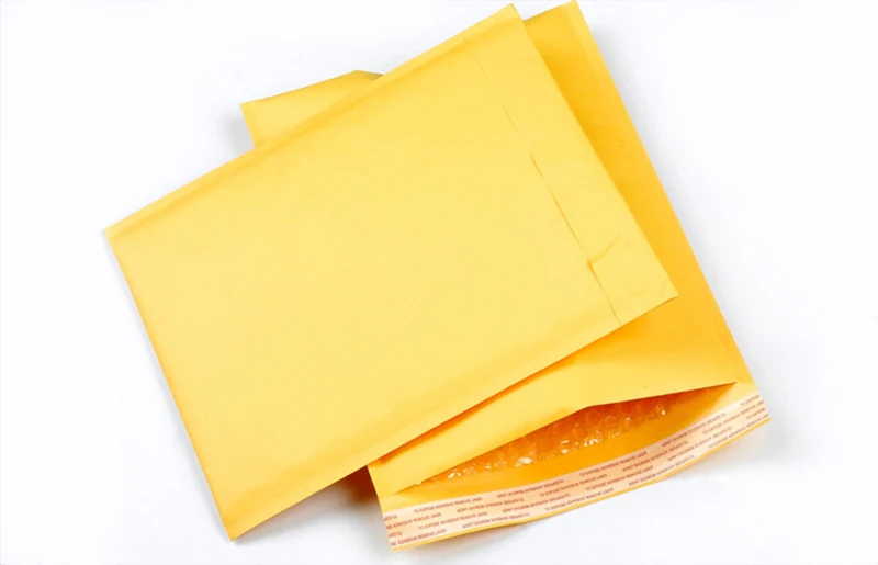 

10 шт. крафт Бумага воздушно-пузырчатой упаковочной пленкой сумки пересылая проложенные пересылая конверт с пузырьковый почтовый пакет Пря...
