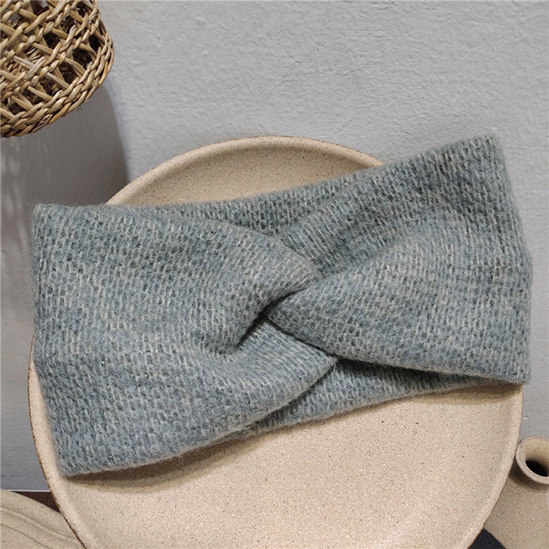 

Women Cross Knot Headbands Warm Hair Holder Elastic Solid Hairbands Turban Headwraps Female Fashion Hair Accessories