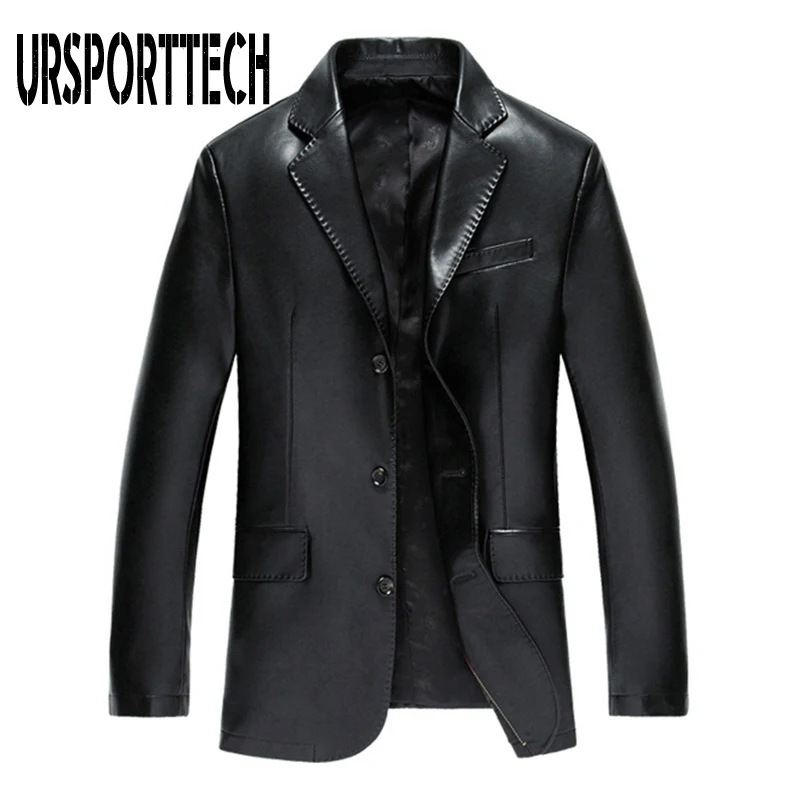 Брендовая кожаная куртка Мужская из искусственной кожи мужские деловые
