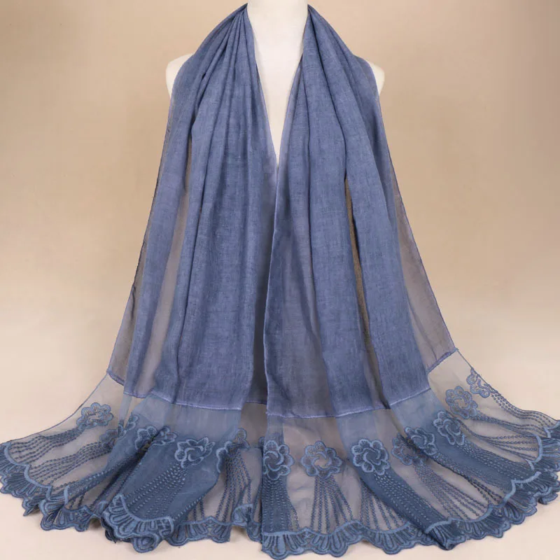 85*200cm muslim lace hijab scarf islamic headscarf foulard femme musulman turban Arab head wraps women long shawls | Тематическая