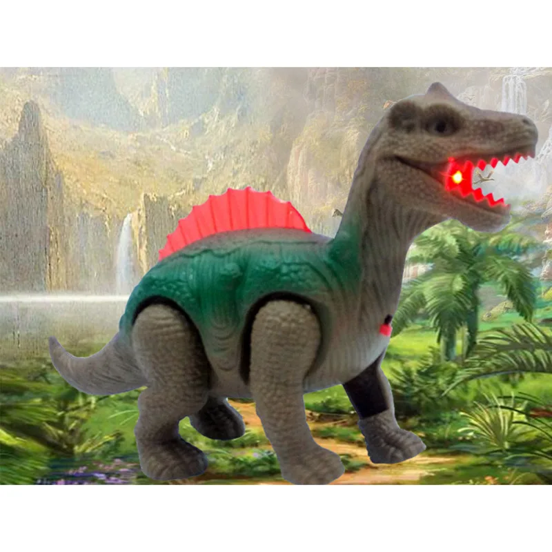 

Electric Walking Lighting Dinosaur Toys Interactive Gift Glowing Dinosaurs with Sound Animals Model for Kids Children