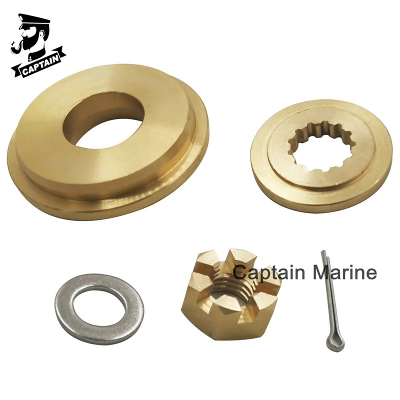 Captain Outboard Propeller Hardware Kit/Thrust Washer/Spacer/Nut/Cotter Pin for Evinrude/Johnson 40-140HP 60HP 70HP 90HP 115HP