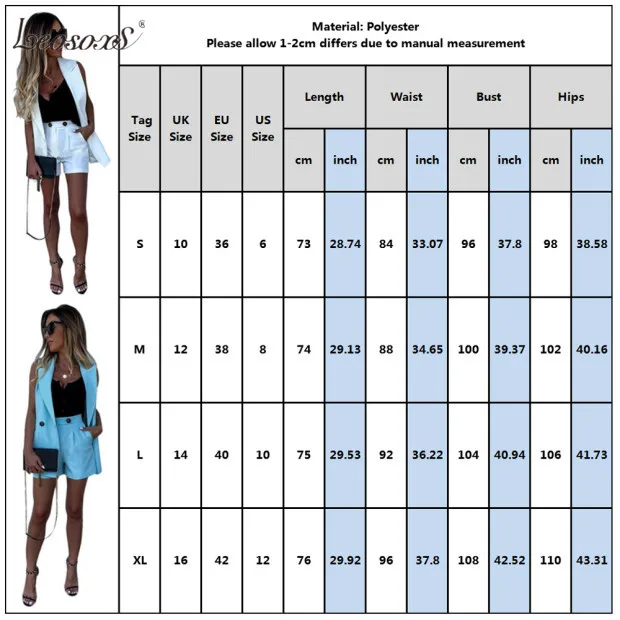

Women Summer Fashion Turn-down Collar Vest Coat Shorts 2Pcs Set Female Casual Soild Color Waistcoat Short Pants Suit