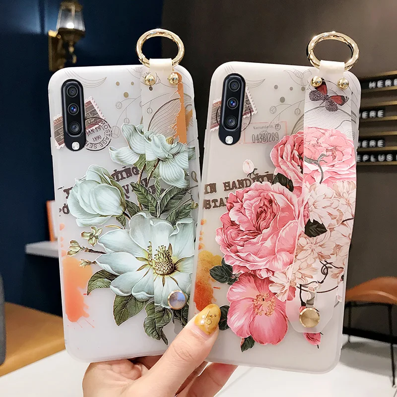 SoCouple держатель чехол для телефона для Samsung Galaxy S8 S9 S10 плюс A30 A40 A50 A60 A70 A10 A20 Note 8, 9, 10, мягкий ТПУ ремешок чехол
