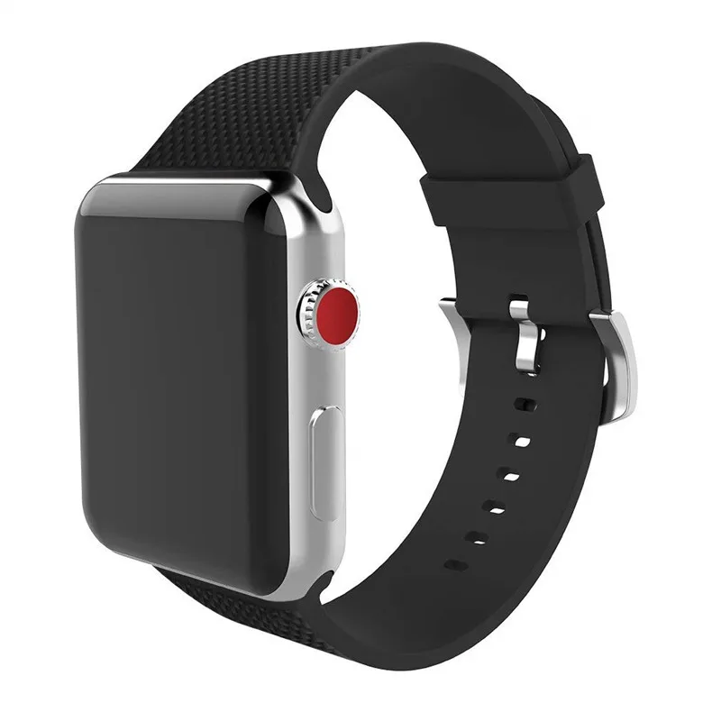 Силиконовый ремешок для apple watch, ремешок для apple watch 5, 4, 3, ремешок 44 мм, 40 мм, 42 мм, 38 мм, мягкий резиновый ремешок для наручных часов iwatch 5, 4, 3, 2, 1