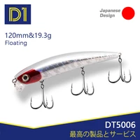 d1 less lip minnow fishing lures 120mm 19 3g floating artificial hard wobblers for bass trout fishing tackle dt5006