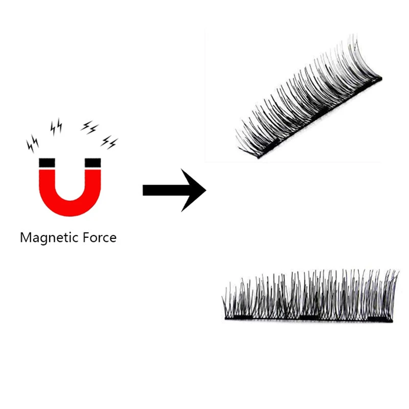 Магнитные ресницы с 4 магнитами ручной работы натуральные многоразовые