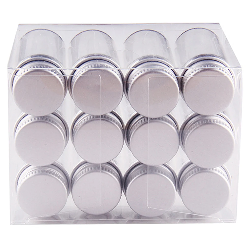 

100Pcs Glass Bottles 5ML Jar With Aluminum Cover Shisha Tobacco Herb Storage Box Case Smoking Cigarette Accessories Kitchen Jars