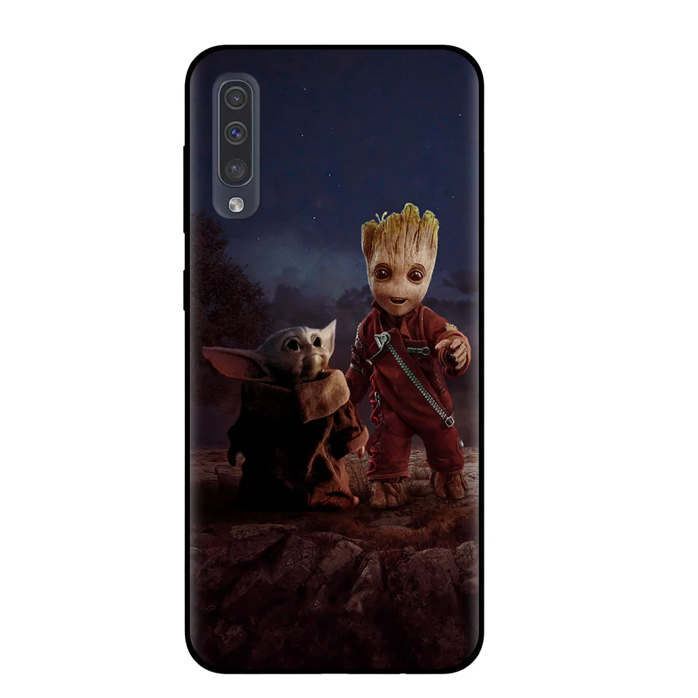 Black-T9175 Прекрасный ребенок йода силиконовый чехол для телефона в виде ракушки для samsung A10 A20 A30 A40 A50 A70 A7 A6 A8 A9 плюс Мандалорское с черным покрытием - Цвет: Black-T9175