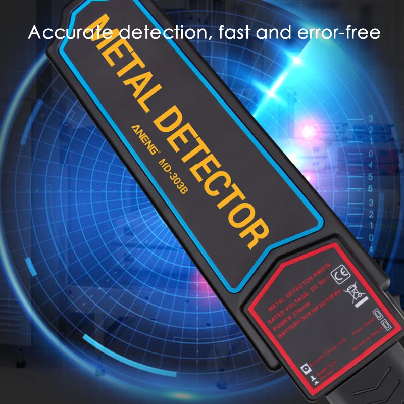 Чувствительный металлоискатель, портативный ручной детектор для металла, электронный зонд от AliExpress WW