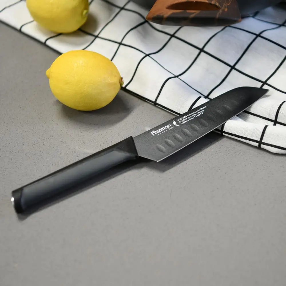 Fissman Golfada серия Janpanese 3Cr13 Стальные Кухонные ножи Santoku нож для стейка шеф