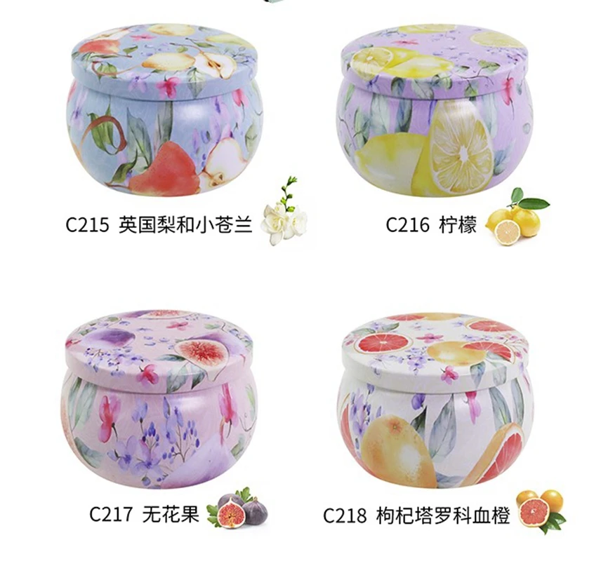 4Pcs Christmas Metal Tin Jars Coffee Tea Spice Candy Jewelry Storage Case Candle Making Containers Decorations Boxes 4.4OZ | Дом и сад