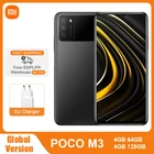 Смартфон POCO M3, глобальная версия дюйма, 4 Гб 64 Гб128 ГБ, Восьмиядерный процессор Snapdragon 662, тройная камера 48 МП, экран FHD + 6,53 дюйма, Аккумулятор 6000 мА  ч