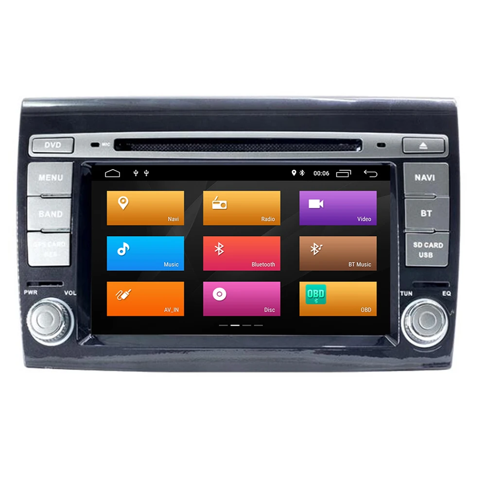 Автомобильный мультимедийный плеер Android 10 4 + 64G GPS 2 Din стерео система для Fiat/Bravo