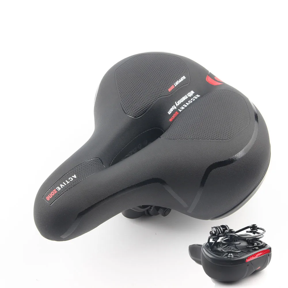 Bicycle Saddle Bike Seat MTB Mountain Road Bikes BMX Shock Absorption Cushion Soft Spring Suspension Seats Cycling Accessories - Цвет: Red Spring