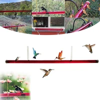 4055cm hummingbird feeder transparent feeding pipe hanging garden feeder with hole park outdoor birds insect feeding tube