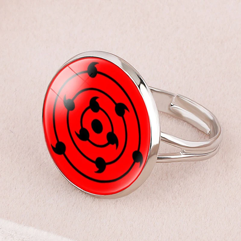 Кольцо для глаз из нержавеющей стали Sharingan аниме Наруто плетеное кольцо Саске