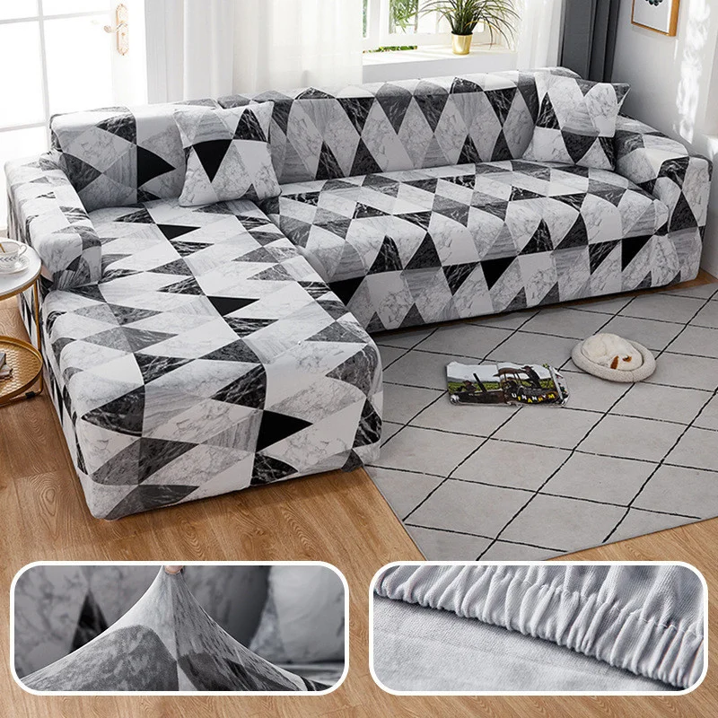 

Elastic Printed Armrest Sofa Cover Dog Cat Anti-scratch Removable Chaise Longue Furniture Protector For Lliving Room copridivano