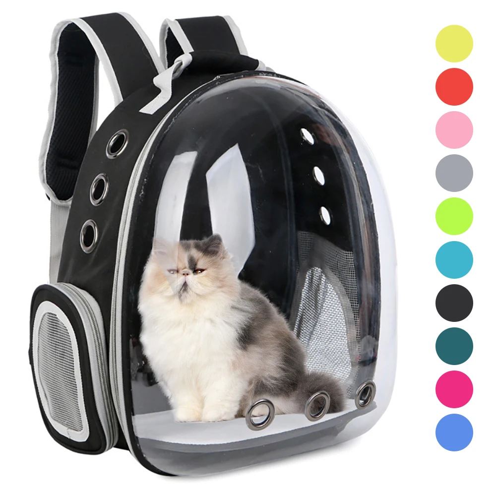 

Portable Cat Carrier Bag Breathable Pet Small Dog Cat Backpack Outdoor Travel Space Capsule Cage Transparent Space Pet Backpack
