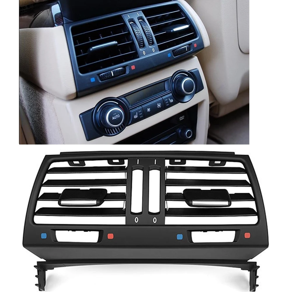 

For BMW X5 X6 E70 Rear Center Console Fresh Air Outlet Vent Grille Cover Trim High Car Dashboard Conditioner Panel Frame Grill