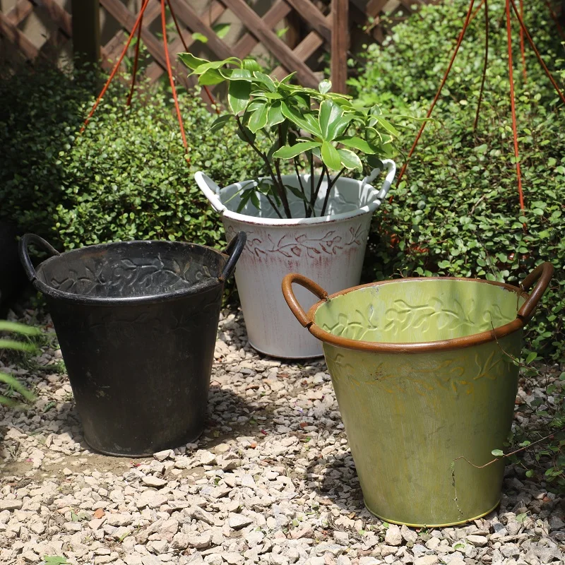 

metal vintage cheap flowers pots planters
