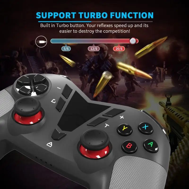 

With NFC 6-axis Gyroscope Vibration Gamepad Full Function Controller Bluetooth Wireless Gamepads For Switch NS Pro/Lite PS3 PS4