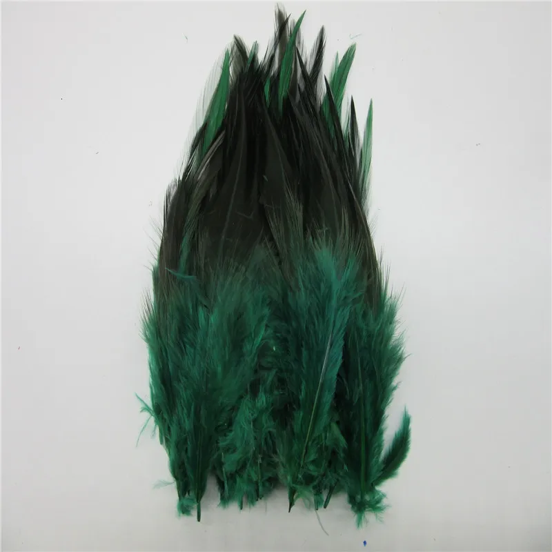 Dark Green 50 шт./партия, куриные перья 4-6 дюймов, 10-15 см, петушиные перья для рукоделия, шлейф для украшения ювелирных изделий - Цвет: Dark Green