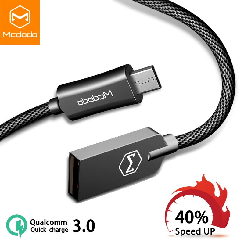 Micro USB кабель Mcdodo для быстрой зарядки QC 3 0 mini передачи данных Samsung S7 S6 Xiaomi Huawei Android