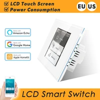 new smart living app lcd wifi wall switch 1ch 2ch 3ch curtain switch 4 in 1 power monitor home appliance control work with alexa