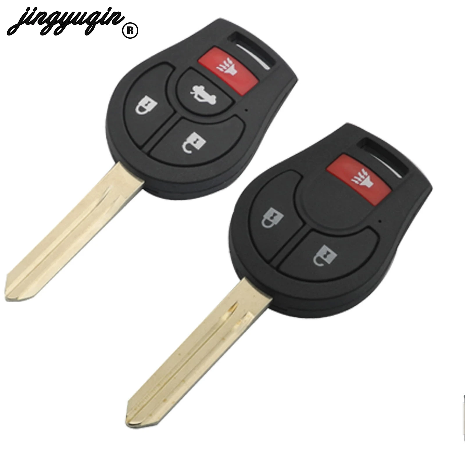 Jingyuqin 10 шт 3/4 кнопки Замена чехол для дистанционного ключа автомобиля Nissan Tiide X Trail