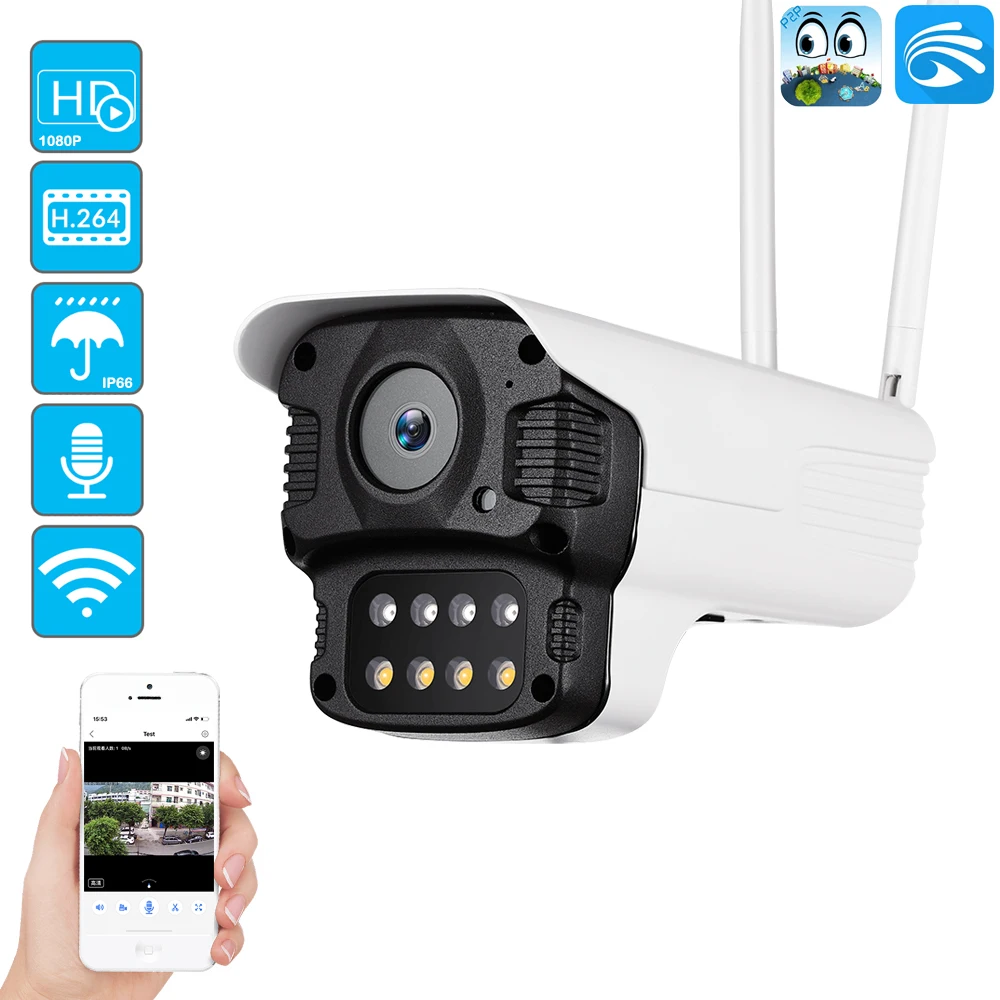 

IP-камера USAFEQLO 1080P FHD беспроводная уличная, Wi-Fi, ночное видение