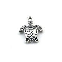 150pcs antique silver alloy sea turtle charms pendants for jewelry making bracelet necklace findings 12 5x16mm a 636