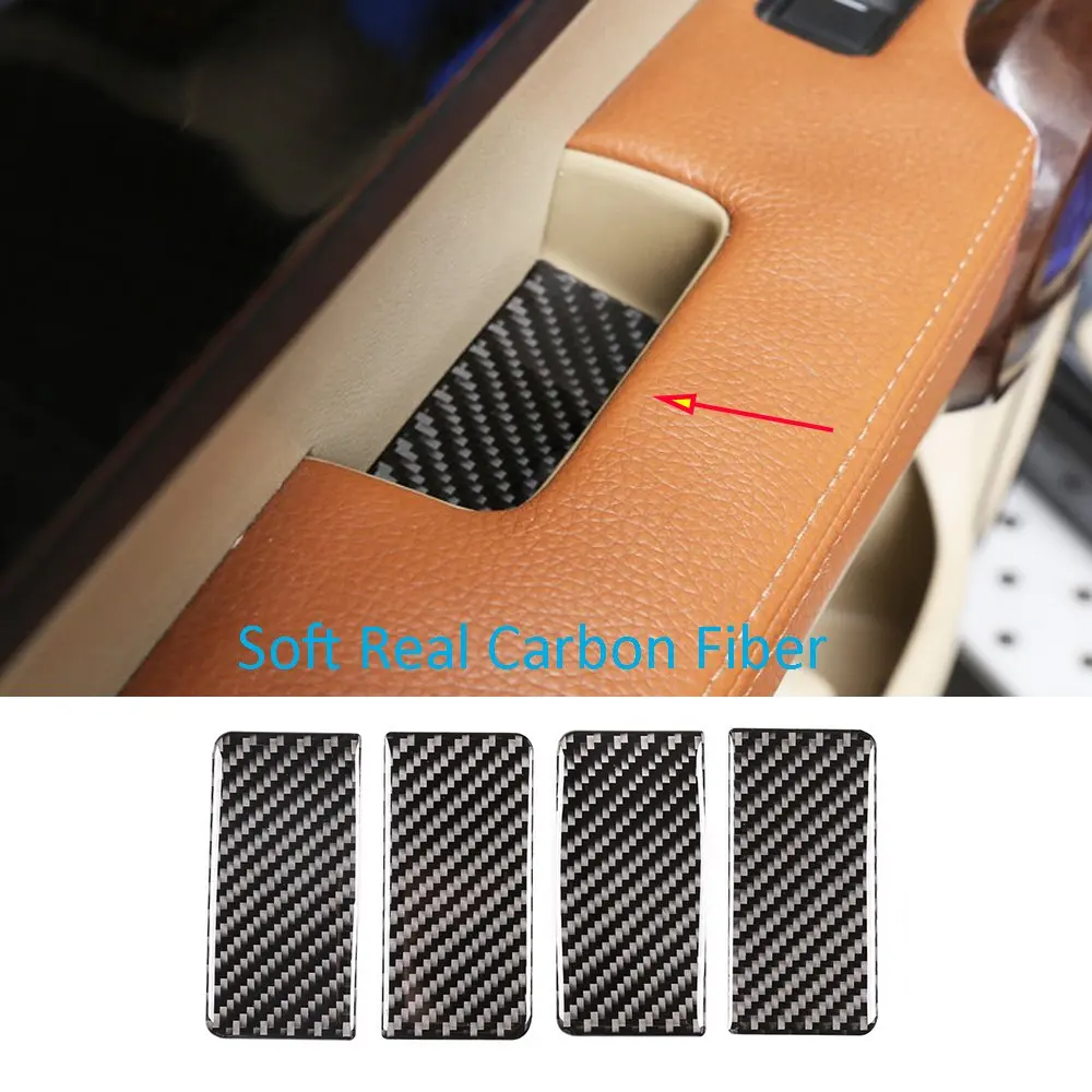 

Carbon Fiber Armrest Storage Box Mat Pads Cover Fit For Honda CRV CR-V 2007-2011