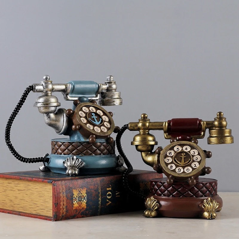 Vintage Book Phone Piggy Bank Home Decor Ornaments Retro Furniture Figurines Miniatures Decoration Crafts Kids Gifts | Дом и сад
