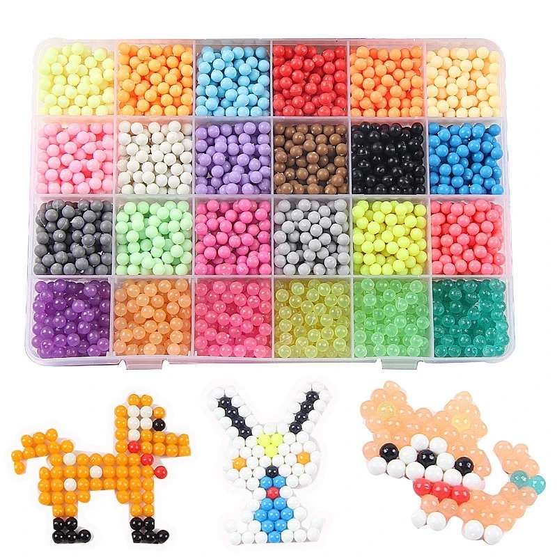 14000 шт 36 цветов 5 мм водный Kralen спрей Perler магические бусины Обучающие 3D Пазлы