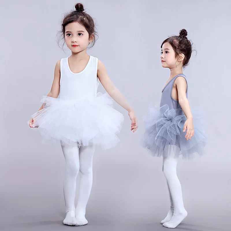1Pc Tutu Ballet Leotards Girls Kids Chiffon Dancing Skirt Children Dance Practice Dresses Leotard Dress | Детская одежда и обувь