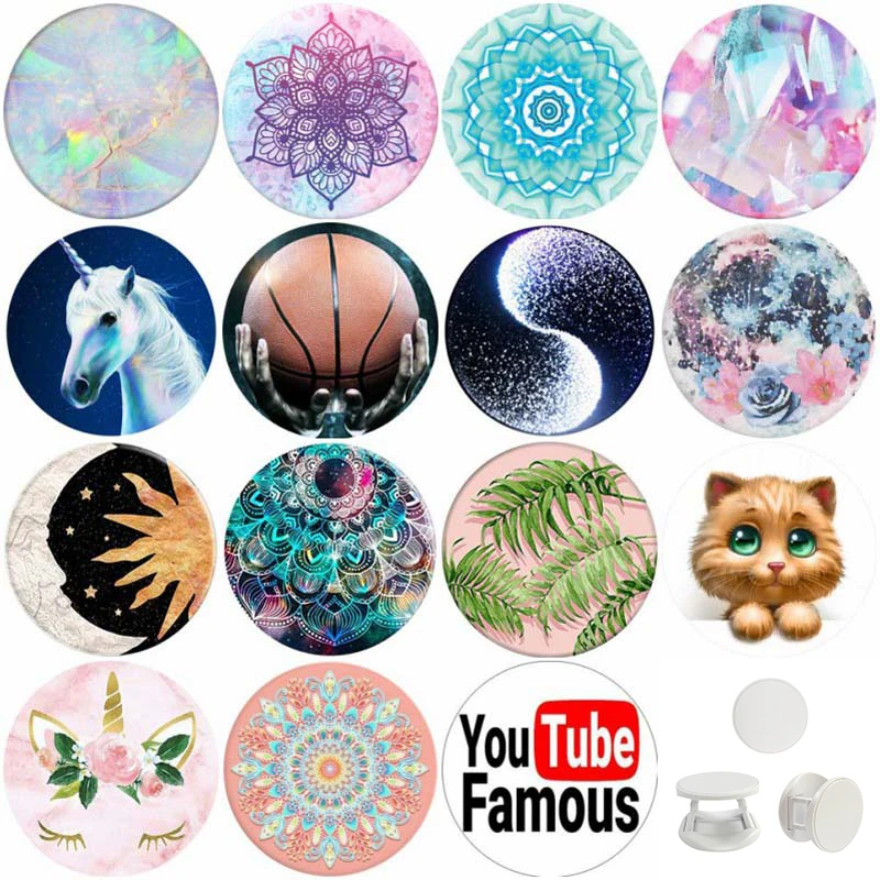 Горячая текстура мраморного камня Попсокет популярный мобильный телефон