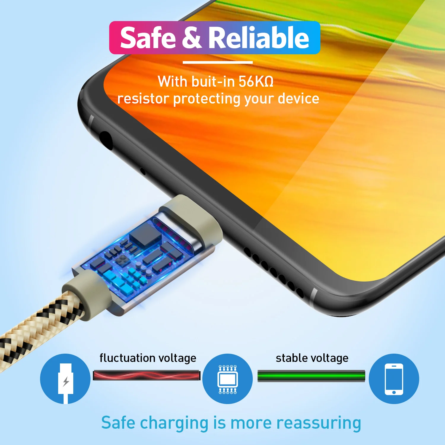 Usb-кабель USLION type C для быстрой зарядки устройств samsung Galaxy S10 S9 S8 Plus Xiaomi Mi 5s redmi k20 pro