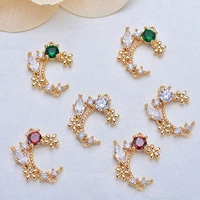micro inlaid zircon handmade c shaped earrings and earrings necklaces are used for diy necklaces earrings accessories jewelr