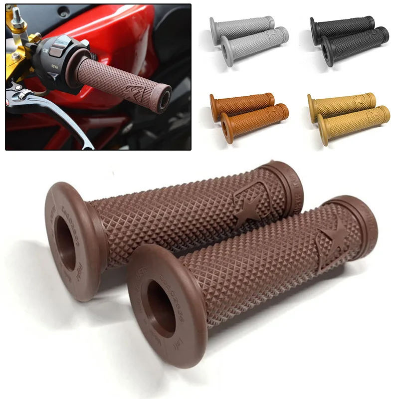 Новые винтажные мотоциклетные рукоятки Cafe Racer резиновая ручка 7/8 &quot22 мм для CG125