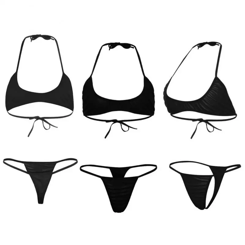 Комплект бикини сексуальный купальник с эффектом пуш ап Женский однотонный
